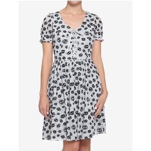 Her Universe My Neighbor Totoro Soot Sprites Dress Puff Sleeve Tie Front Size SM